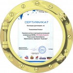 Сертификат участника ВКПМ-Новосибирск Калашниковой Натальи